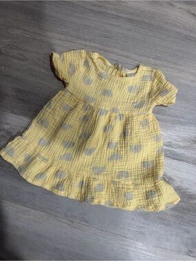Yellow Baby Dress with rainbow